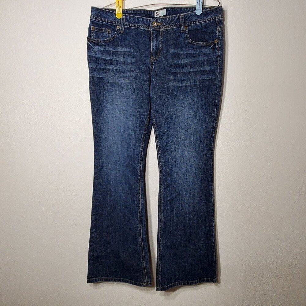 SO Woman Denim Jeans Size 15 Bootcut Jeans With Embroidery Pockets
